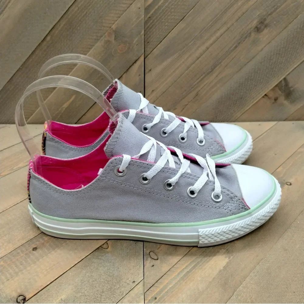 Converse Chuck Taylor All Star Low Double Tongue‎ Fashion Sneakers Girls Size 2